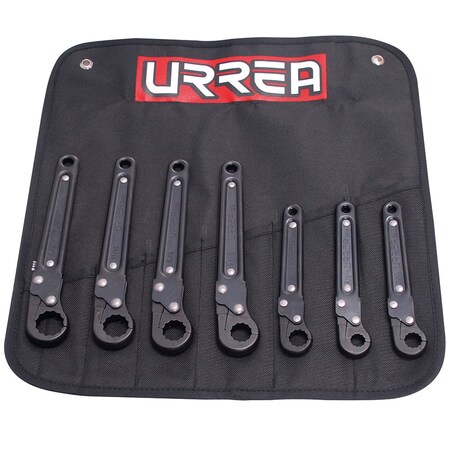 Urrea Quick release flare nut wrenches (Set of 7 pieces), inches. 3800A